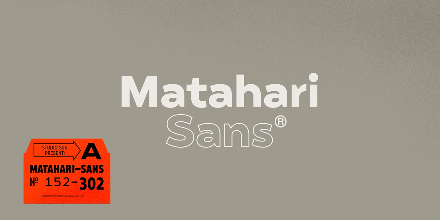 Example font Matahari Sans #15